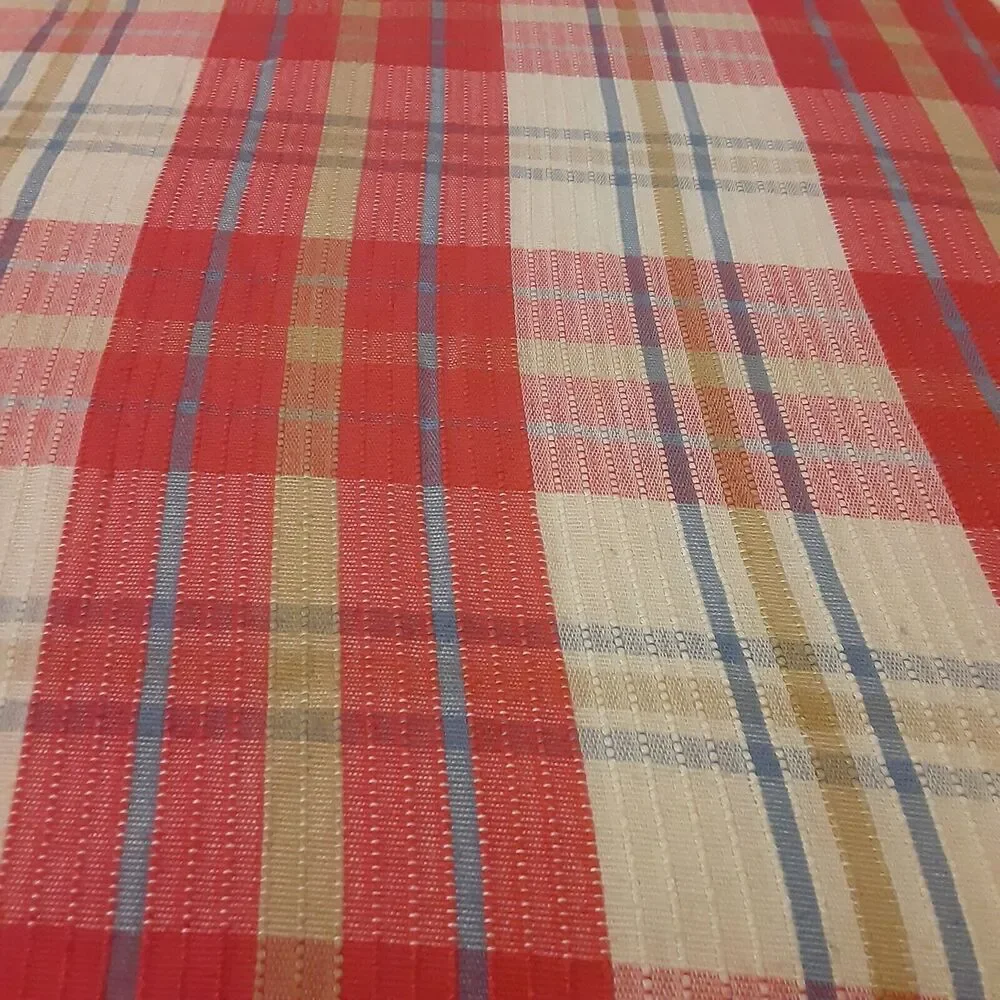 Vintage Sears Tough Cord Bed Spread Coverlet Plaid Timeless Retro King NOTE